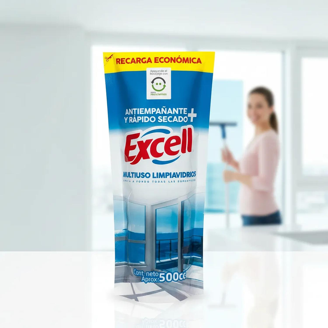 Limpia Vidrios Multiuso Excell 500ml 3