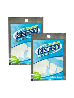 Blanqueador Ropa Klaren 20gr Pack X 2 Unidades