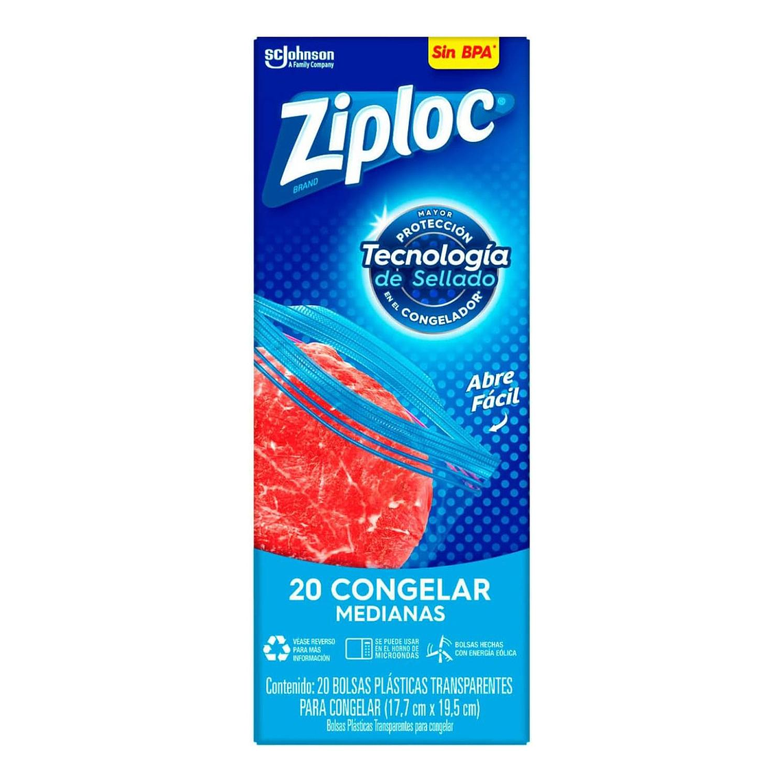 Bolsas Ziploc Para Freezer Medianas 20 Unidades 2