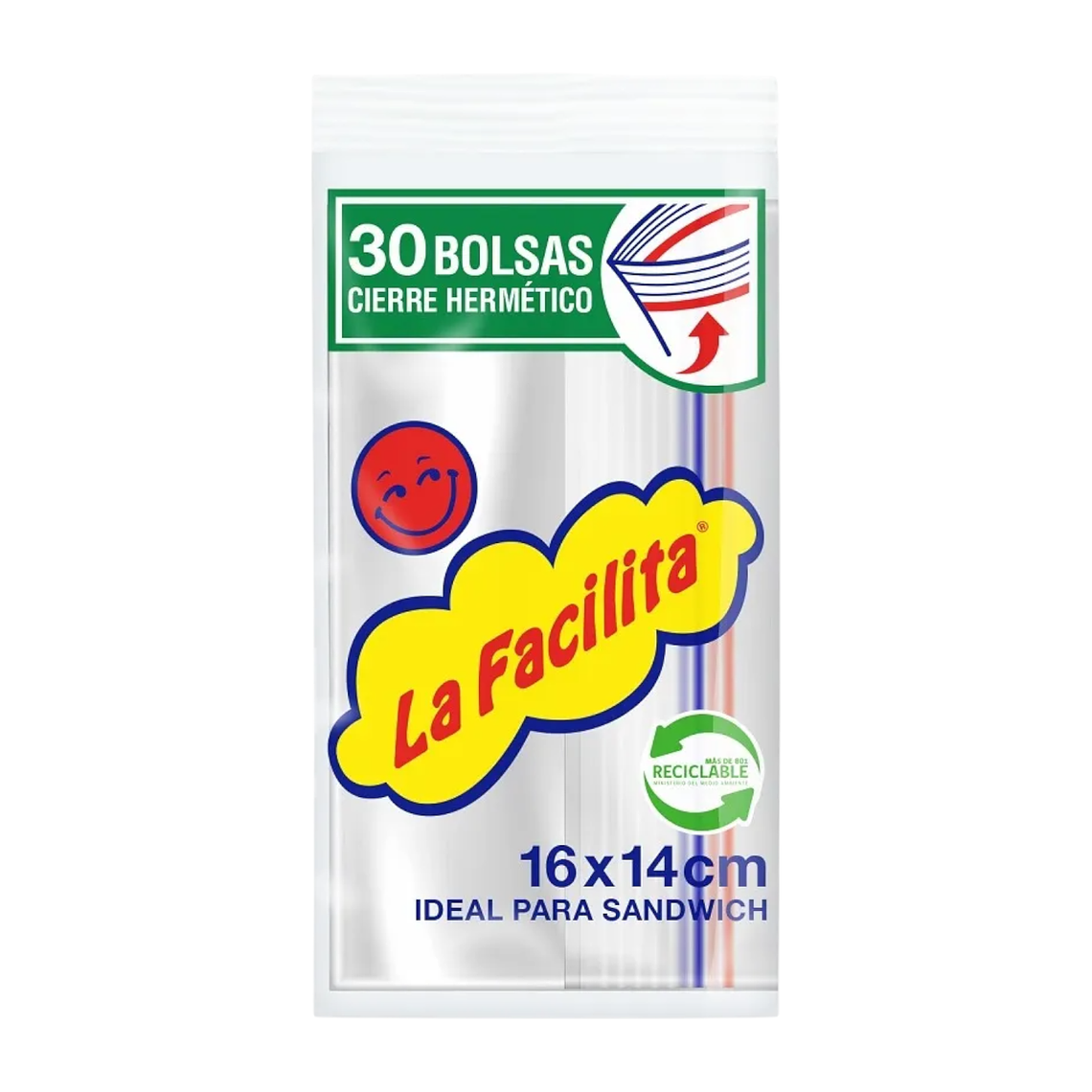 Bolsas Cierre Hermetico La Facilita 30unid 16x14cm 1