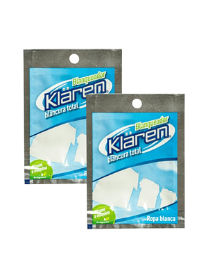 Blanqueador Ropa Klaren 20gr Pack X 2 Unidades