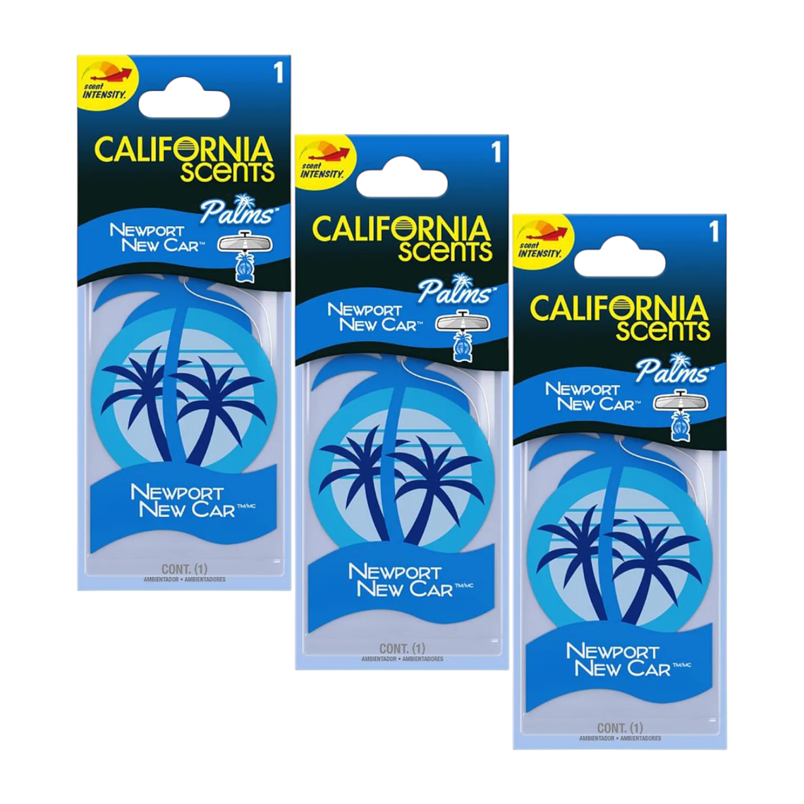 Ambientador de Auto Aroma Auto Nuevo Pack x3 1