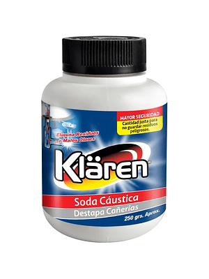 Destapa Cañerías Klaren 250 g – Soda Cáustica