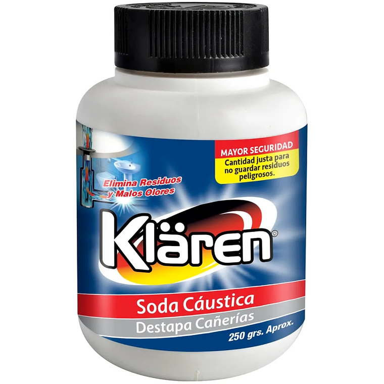 Destapa Cañerías Klaren 250 g – Soda Cáustica 1