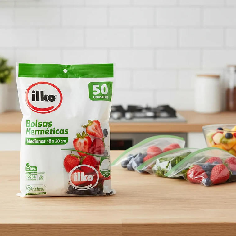 Bolsas Medianas Hermeticas 18x20cm 50 Unid 2