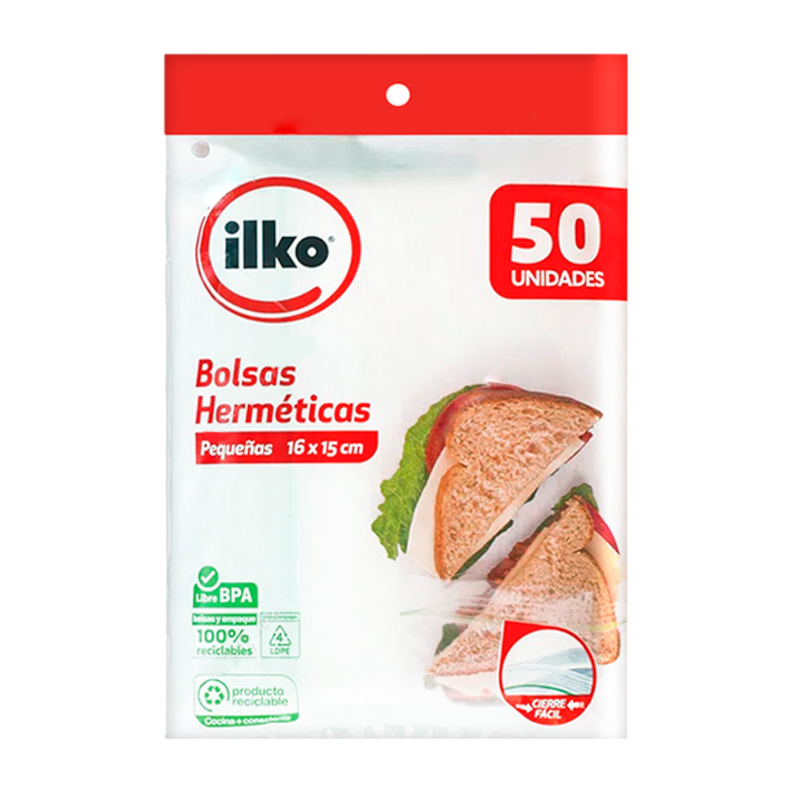 Bolsas Herméticas Ilko Chicas 16x15 cm 50 Unid 1