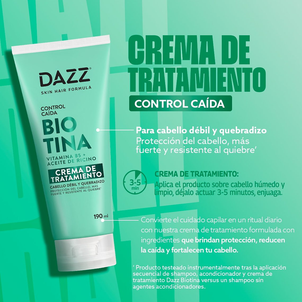 Dazz Crema de Tratamiento con Biotina 190 ml 2