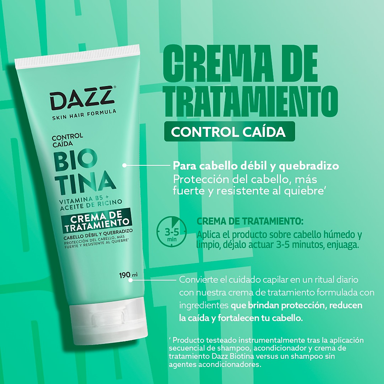 Dazz Crema de Tratamiento con Biotina 190 ml 2