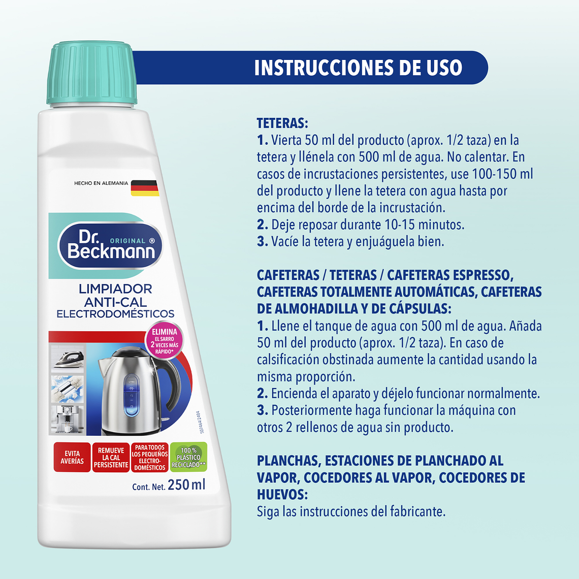 Antisarro Cafetera y Hervidor Dr. Beckmann 250 ml 5