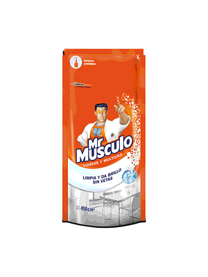 Mr. Músculo Limpia Vidrios Multiuso Recarga 450 Cc