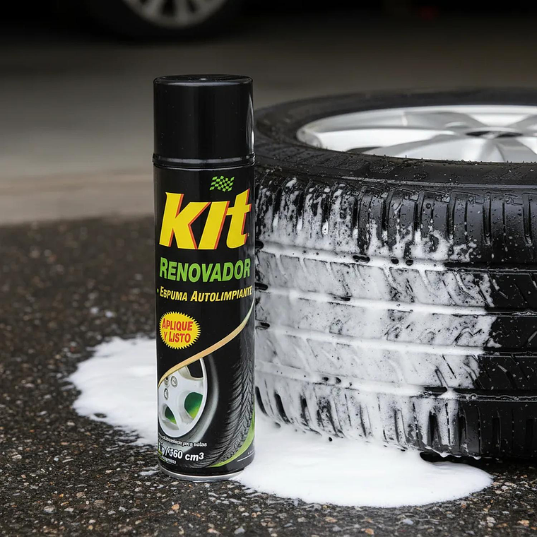 Renovador de Caucho y Neumáticos KIT Spray 360 ml 3
