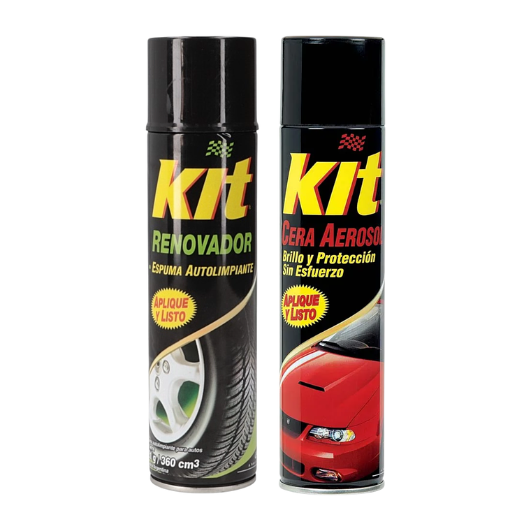 Pack Renovador de Neumáticos + Cera en Aerosol 360ml 1