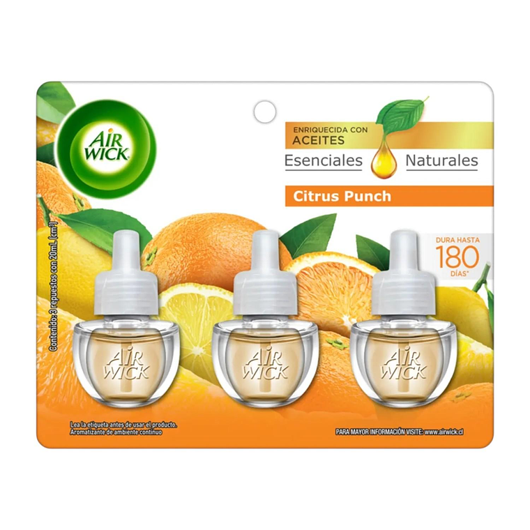 Recarga Air Wick Citrus Punch 21ml - Pack 3 Unid. 1