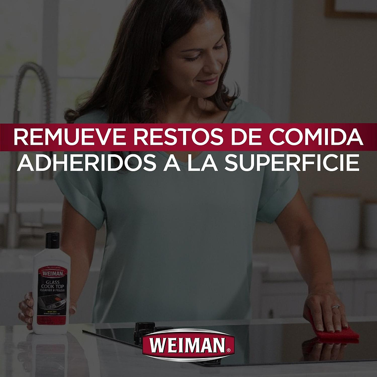Limpiador Vitrocerámica Weiman 425ml + 3 Esponjas 4