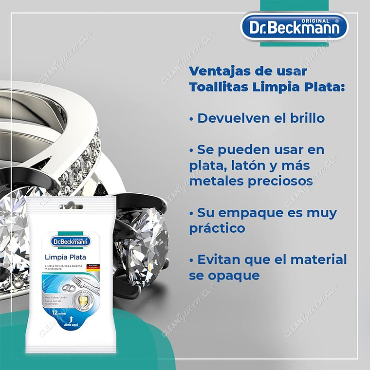 Toallitas para Plata y Metales Dr. Beckmann 12 Un 4