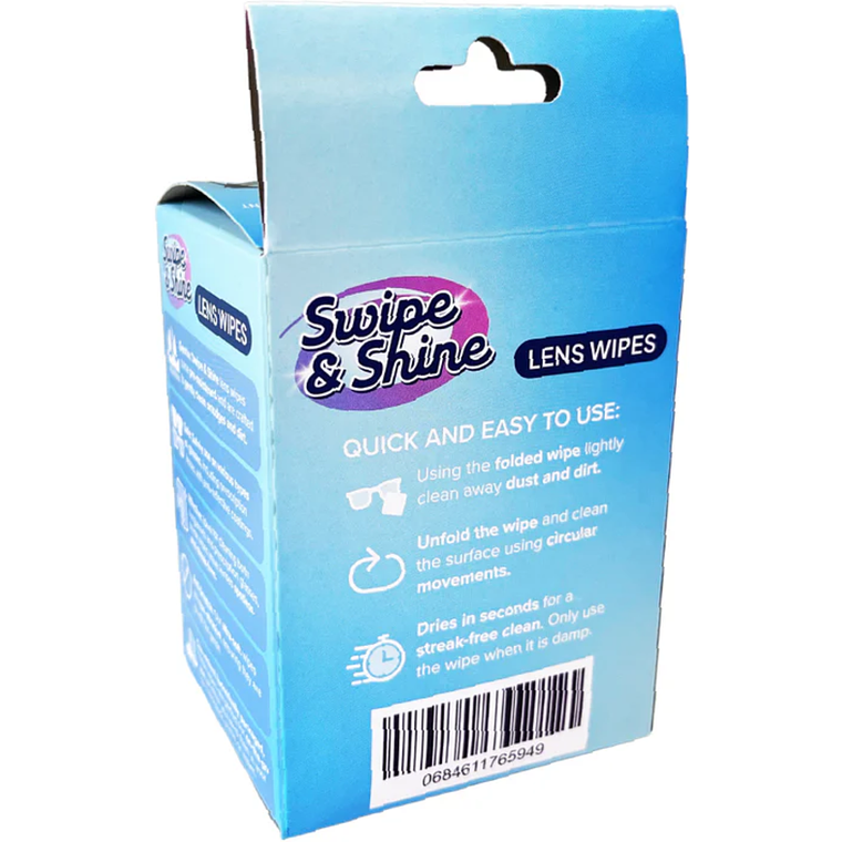 Paños Limpieza Anteojos Swipe & Shine 60 Unid 7