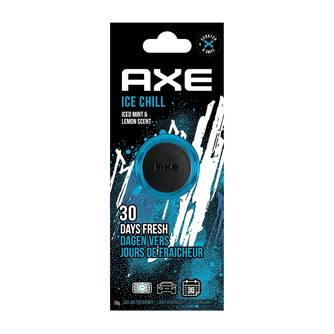 Aromatizante Para Autos Axe Rejilla Ice 19gr 1