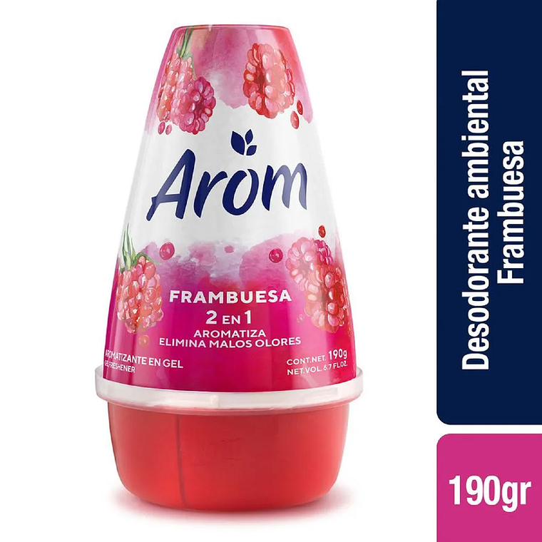 Desodorante Ambiental Cono Gel Arom Frambuesa 190gr 2