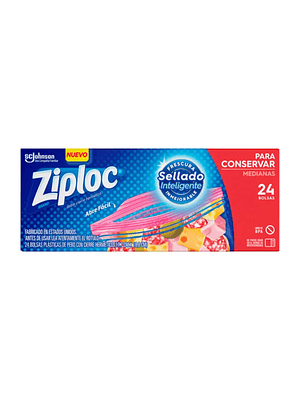 Bolsas Multiuso Para Conservar Ziploc Medianas 24 Unid
