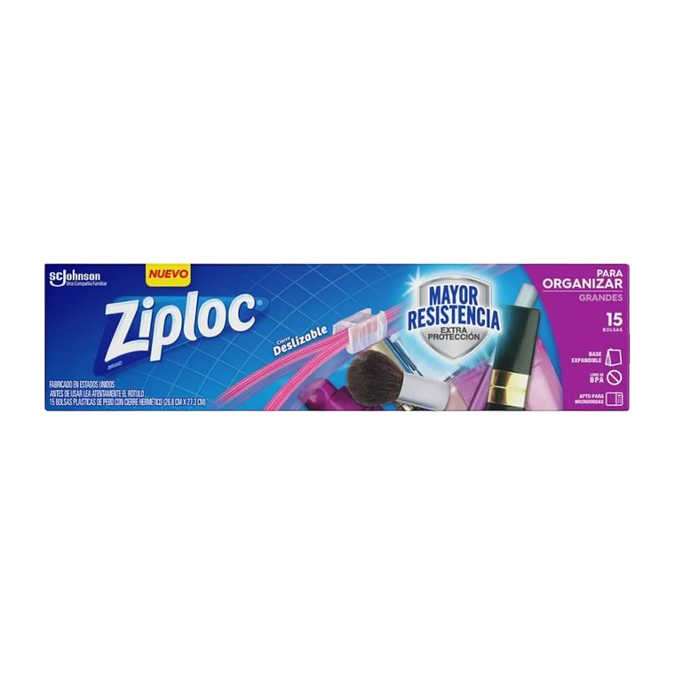 Bolsa Para Organizar Ziploc Grande Cierre Fácil 15un 1