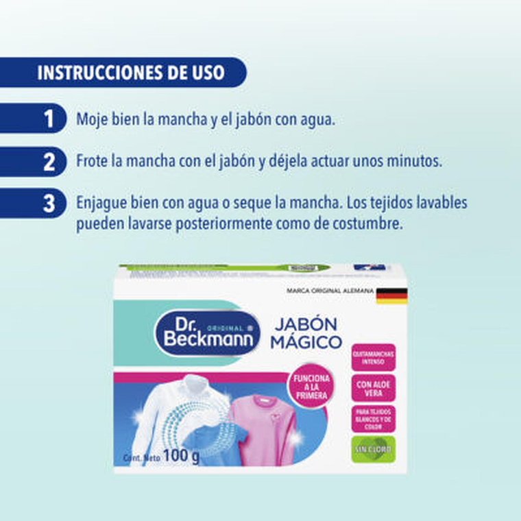 Jabón Mágico Quitamanchas Para Ropa Y Tapicería 100grs 8