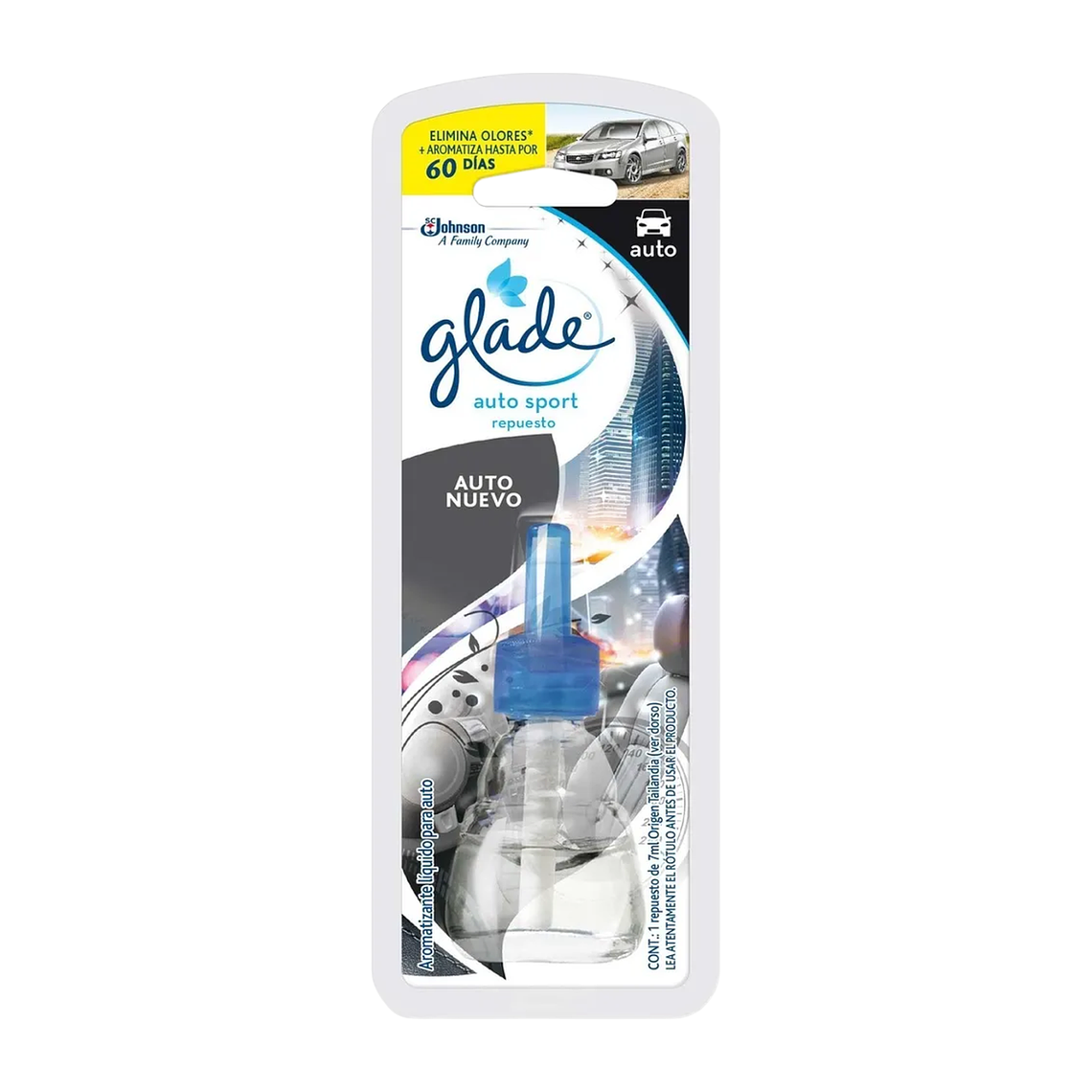 Glade Auto Recarga Aroma Auto Nuevo 7ml 1