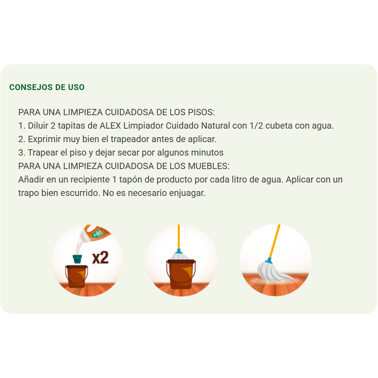 Limpiador Alex Cuidado Natural Madera 750 ml 3