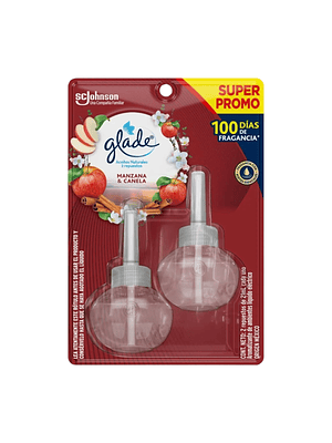 Recarga Glade Aceite Natural Manzana Canela 21ml x2