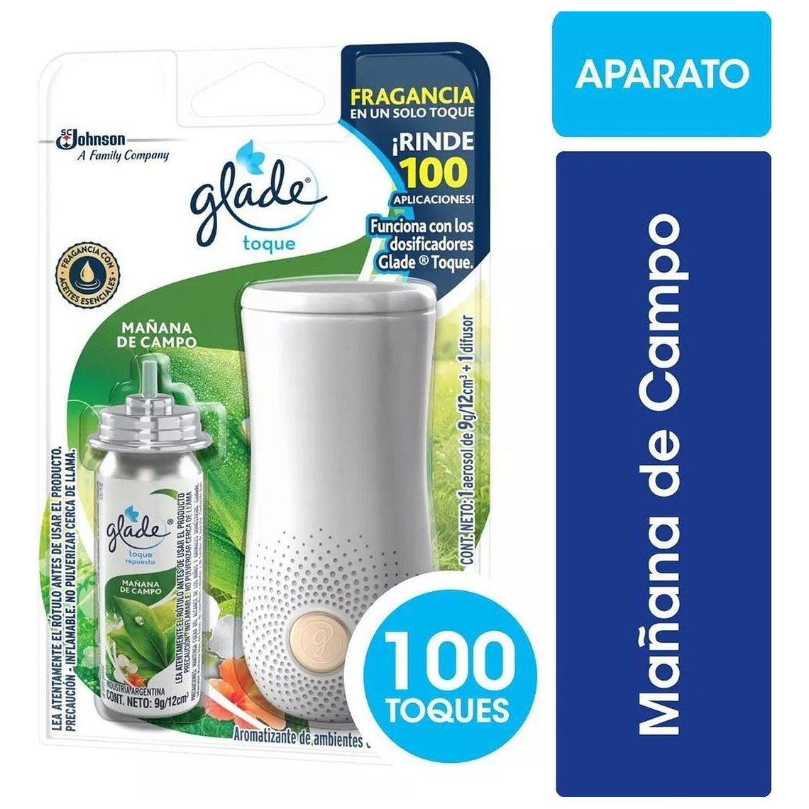 Aromatizante Glade Mañana De Campo (difusor + Repuesto) 2