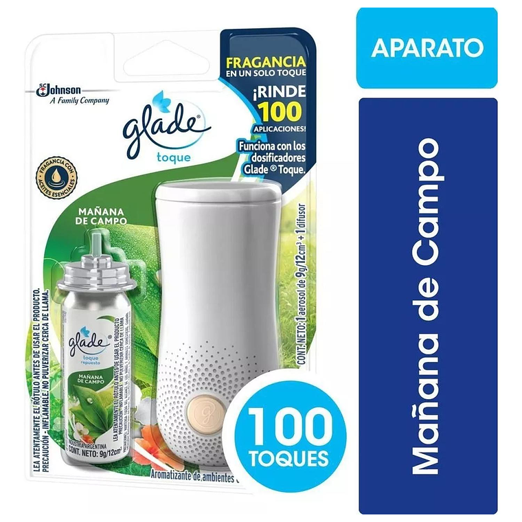 Aromatizante Glade Mañana De Campo (difusor + Repuesto) 2
