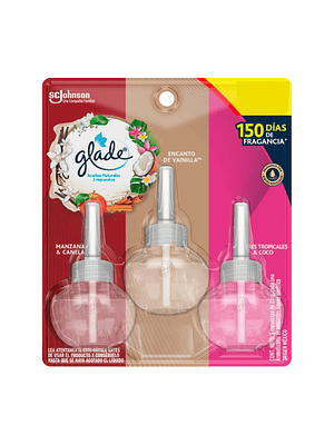 Recarga Glade Aceite Natural Surtido 21ml x3 Unid
