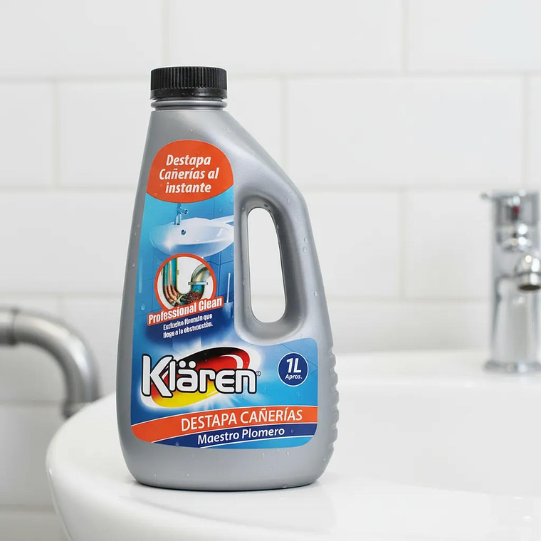 Desatascador Cañerías Klaren Maestro Plomero 1L 3