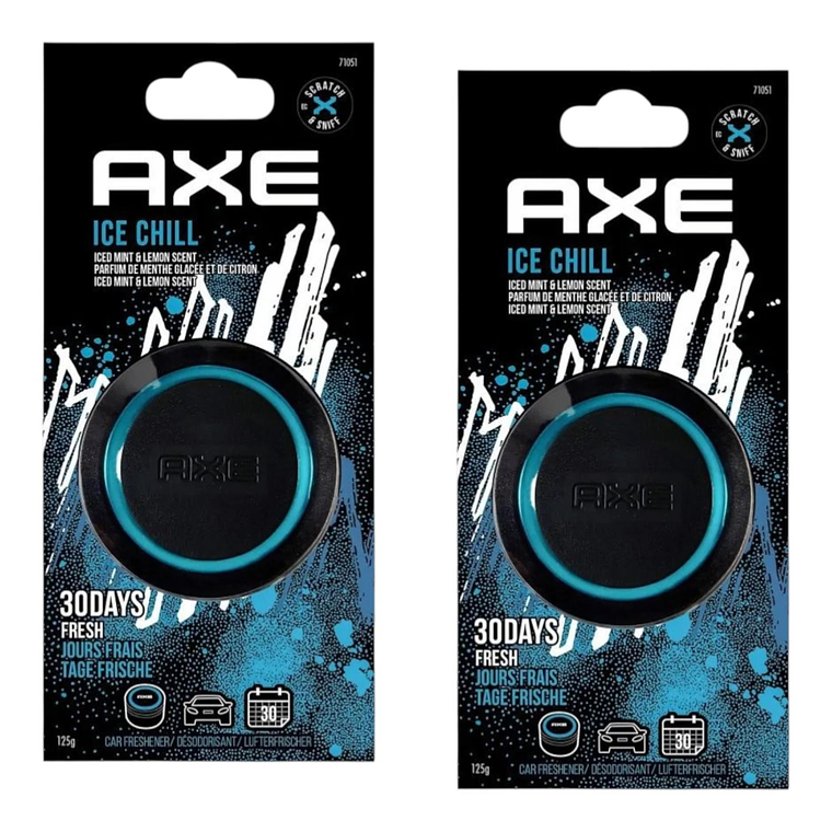 Pack 2 Aromatizante Auto AXE Ice Gel 125g Tarro Aroma Fresco Duradero 1