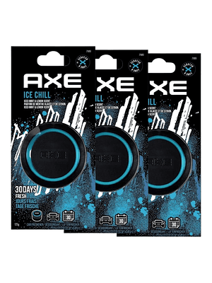 Pack 3 Aromatizantes Auto Axe Ice Gel 125g Eliminador Olores Auto