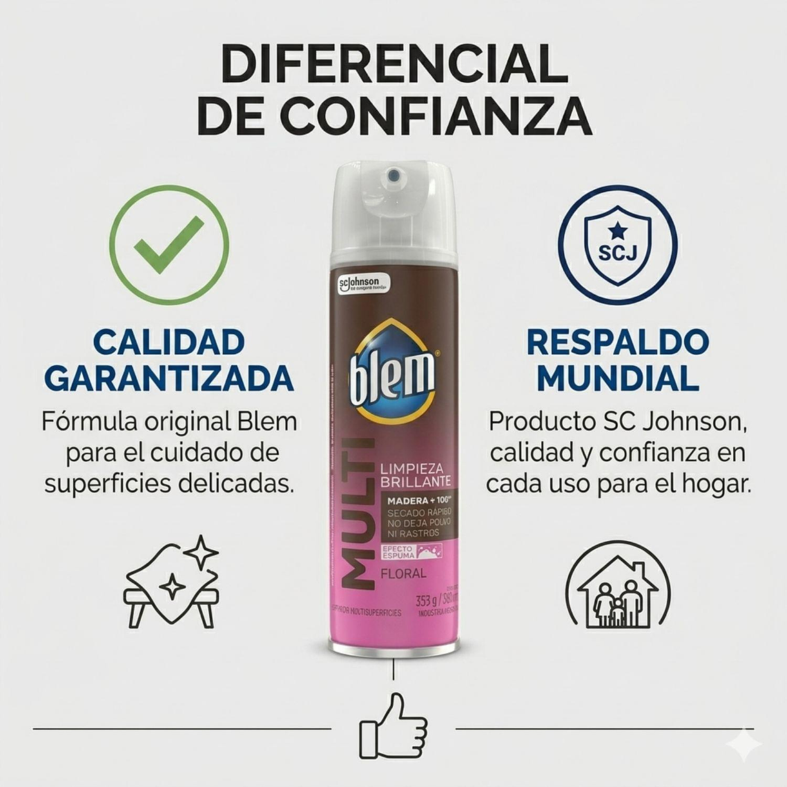 Blem Multi Superficies Aerosol Floral 353 g Limpieza 4