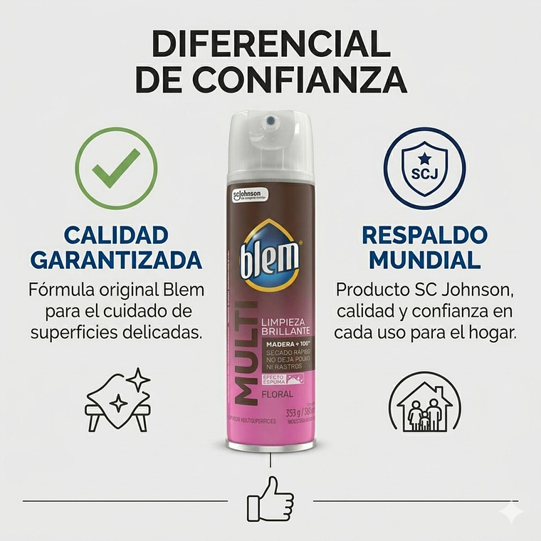 Blem Multi Superficies Aerosol Floral 353 g Limpieza 4