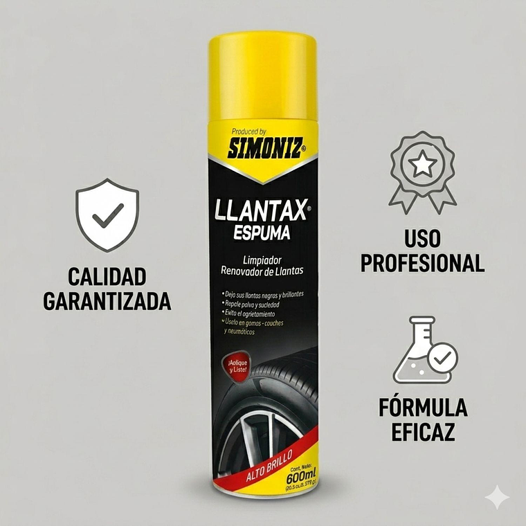 Limpiador de Llantas Simoniz Espuma Para Rines 480ml 6