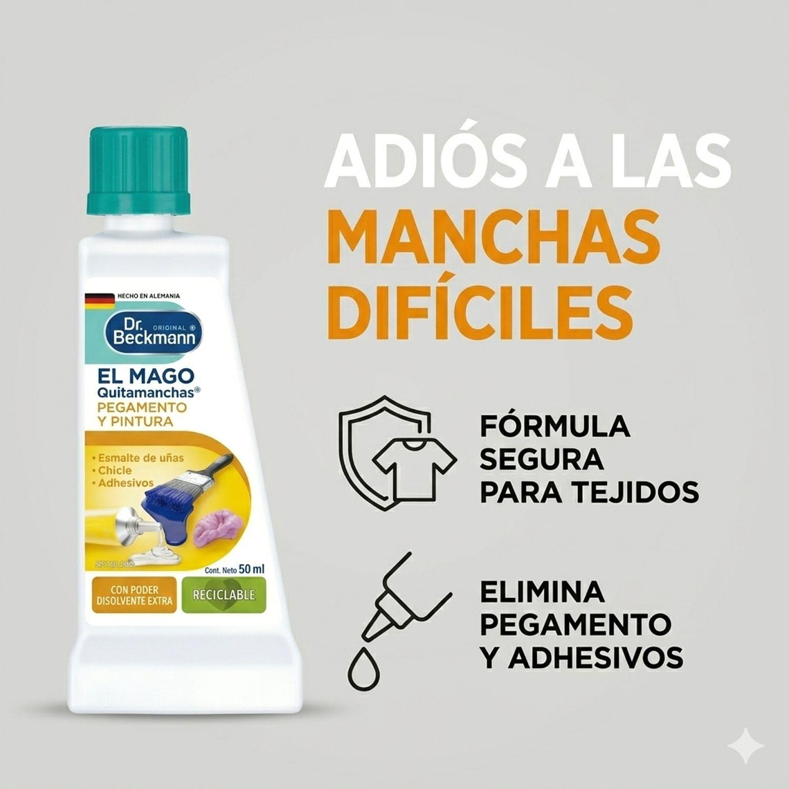 Quitamanchas Pegamento Y Pintura Dr Beckmann 50ml Ropa 2