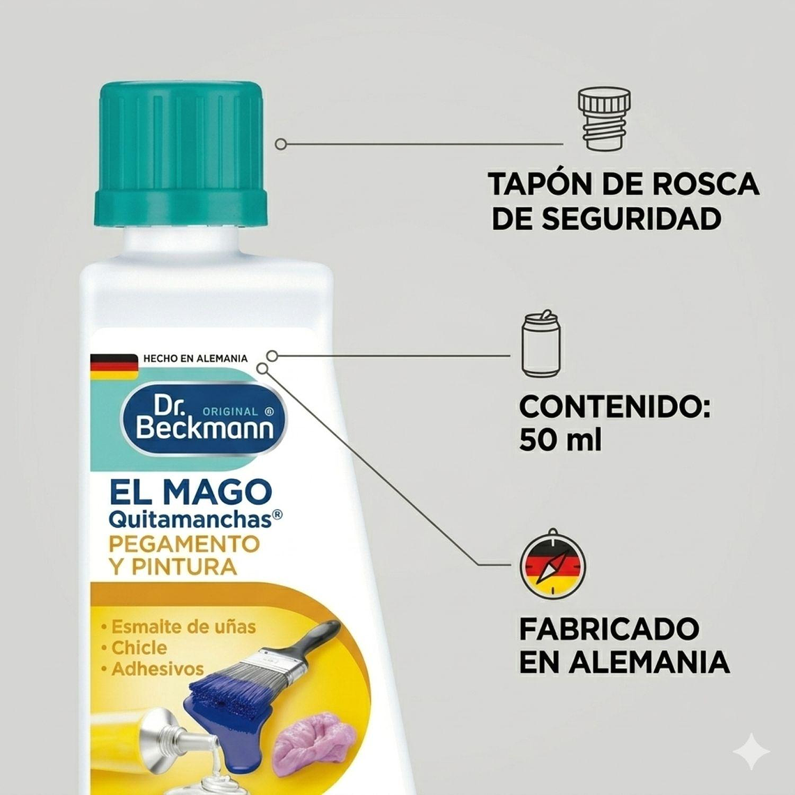 Quitamanchas Pegamento Y Pintura Dr Beckmann 50ml Ropa 4