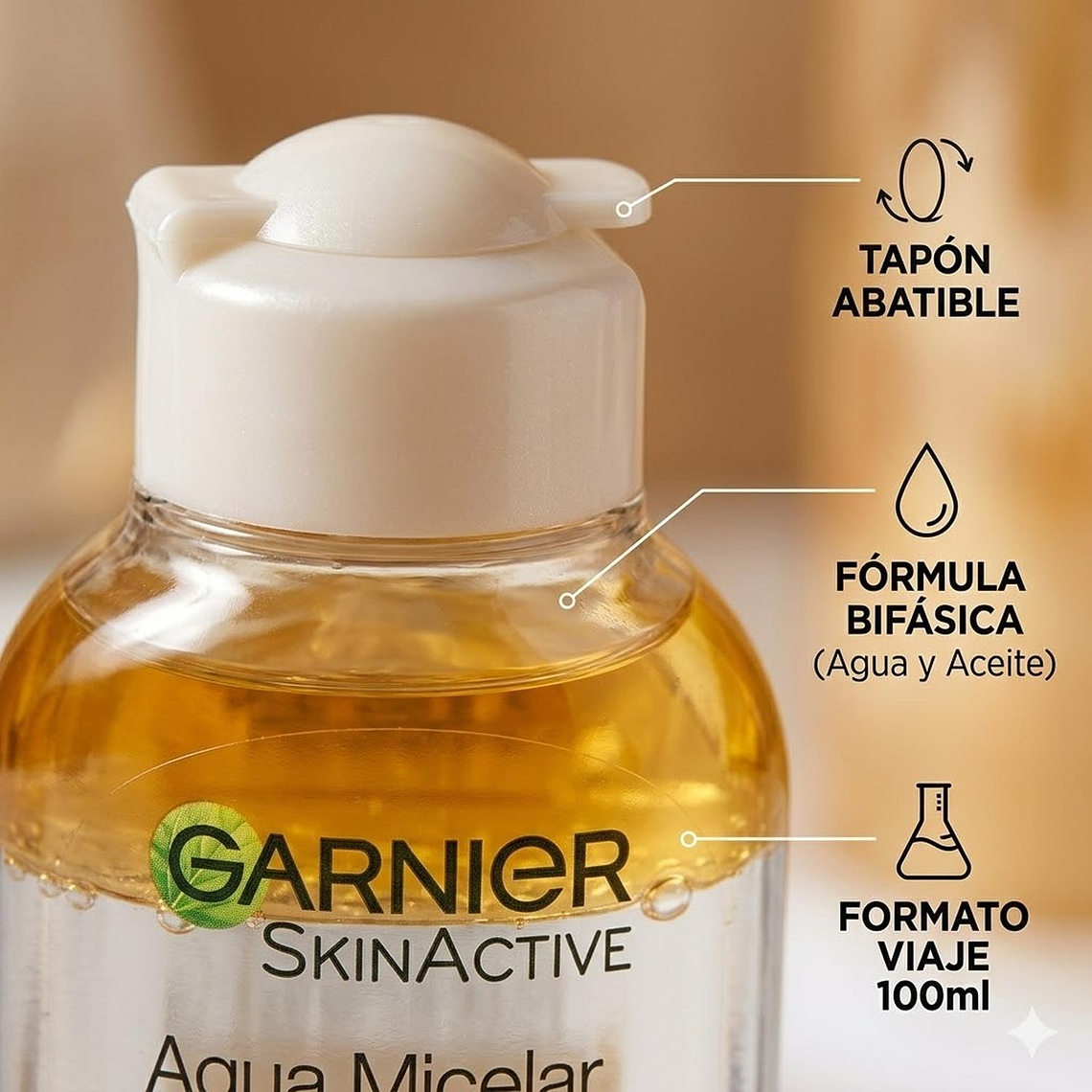 Agua Micelar En Aceite Garnier Desmaquilla Waterproof 100ml 5