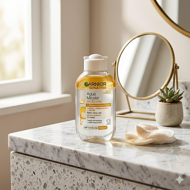 Agua Micelar En Aceite Garnier Desmaquilla Waterproof 100ml 6