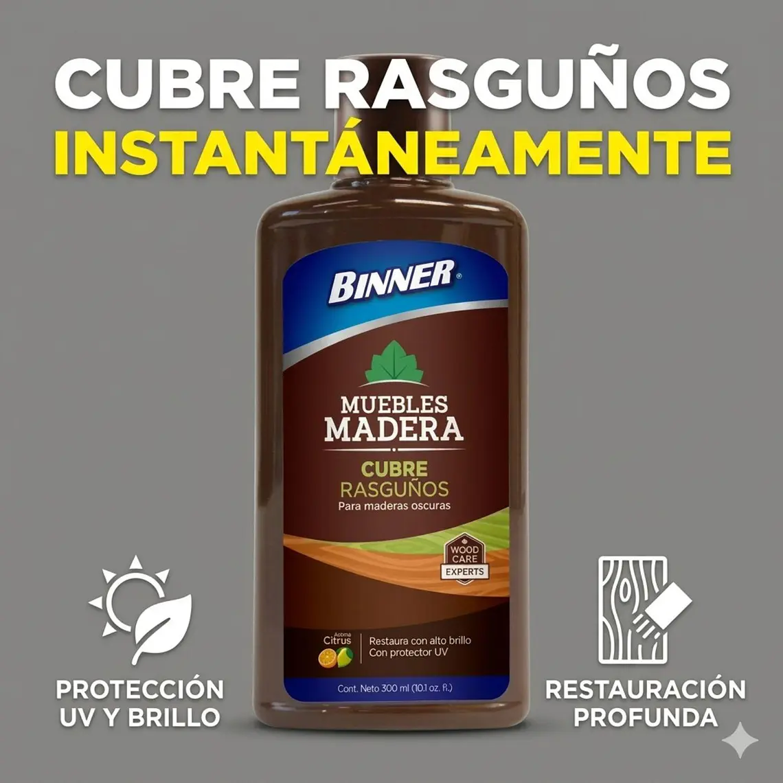 Cubre Rasguños Para Mueble De Madera 300ml 2