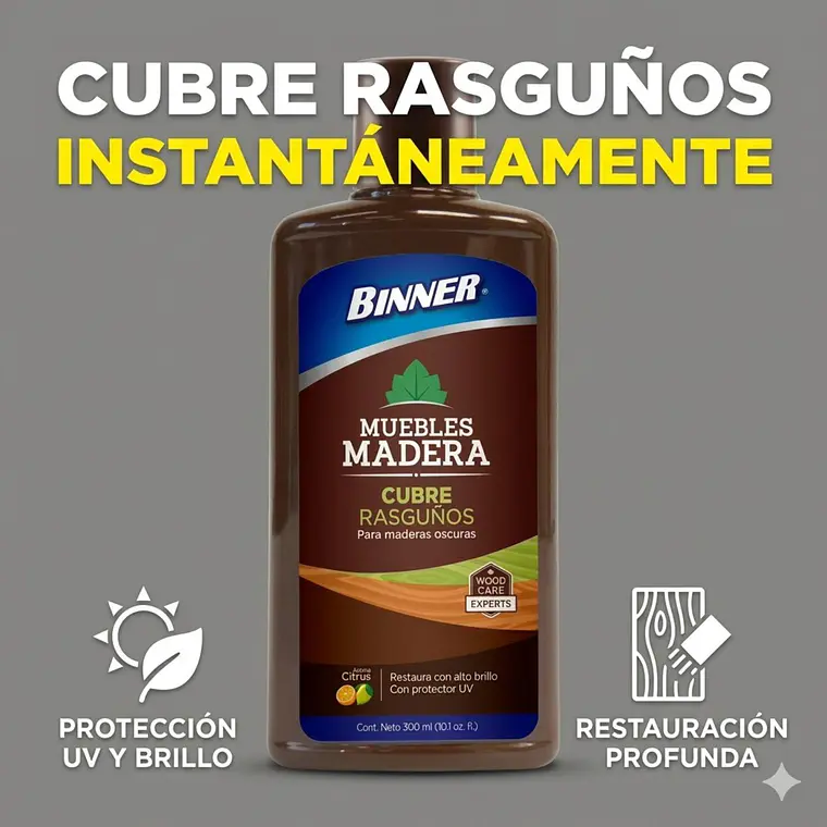 Cubre Rasguños Para Mueble De Madera 300ml 2