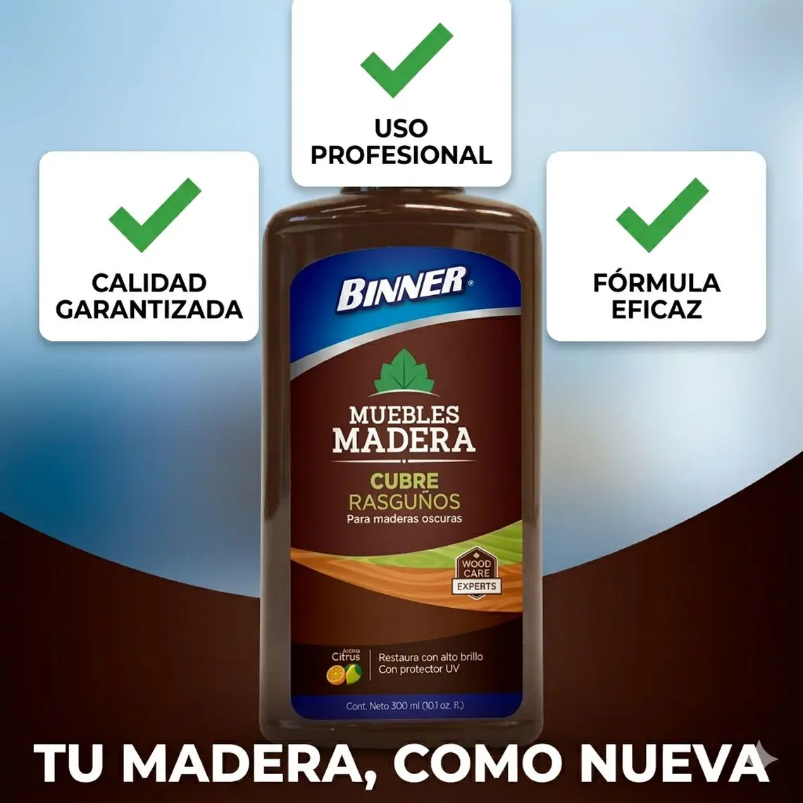 Cubre Rasguños Para Mueble De Madera 300ml 6