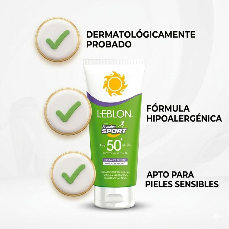Protector Solar Sport FPS50 Amplio Espectro Leblon 190g 2
