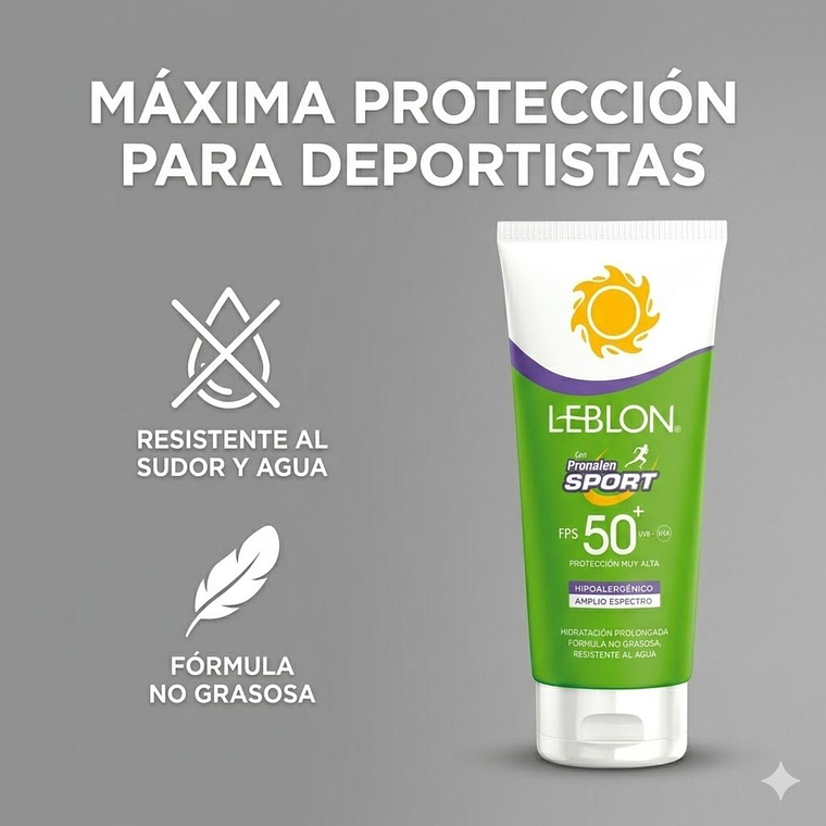 Protector Solar Sport FPS50 Amplio Espectro Leblon 190g 4