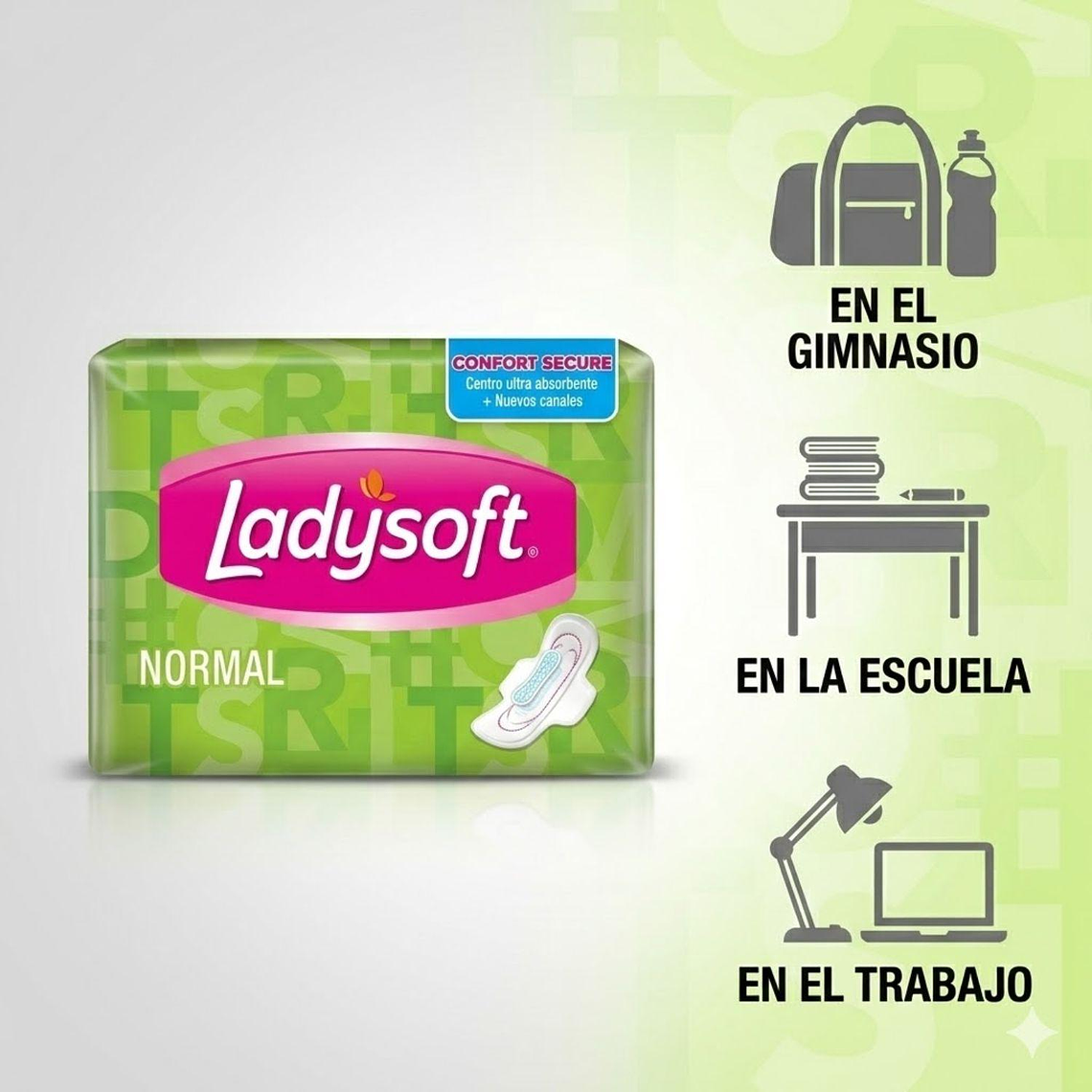 Toallas Femeninas Ladysoft Normal Tela Suave Con Alas 8u 4