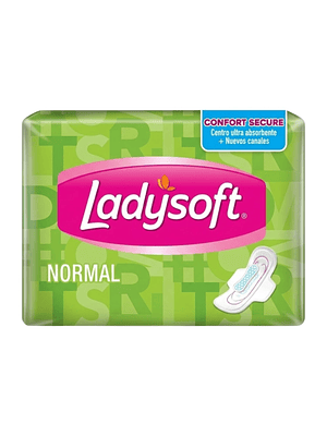 Toallas Femeninas Ladysoft Normal Tela Suave Con Alas 8u