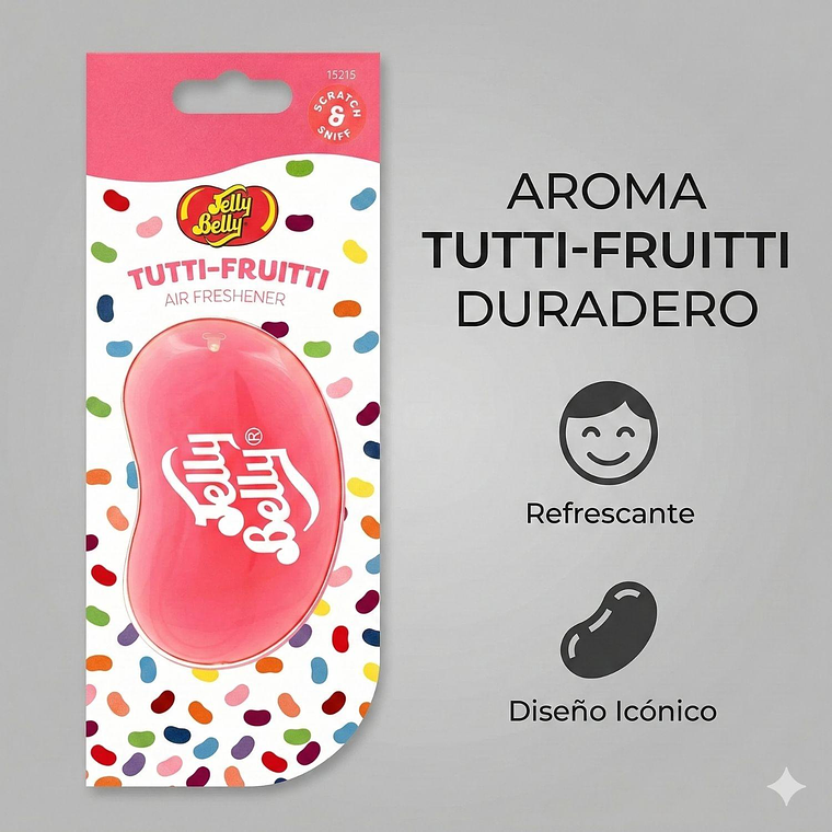 Aromatizante Auto Jelly Belly 3D Tutti Frutti Colgante 4