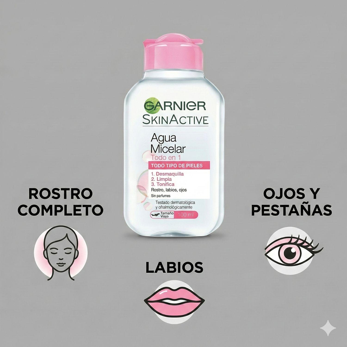 Desmaquillante Agua Micelar Garnier Todo En 1 100ml 3